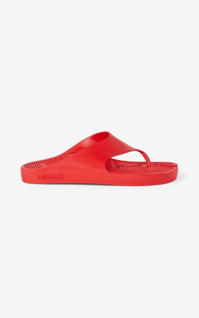 Kenzo Women K-beach Flip-flops Medium Red